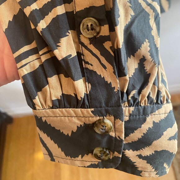 GANNI Zebra Print Wrap Top - Picture 4 of 9